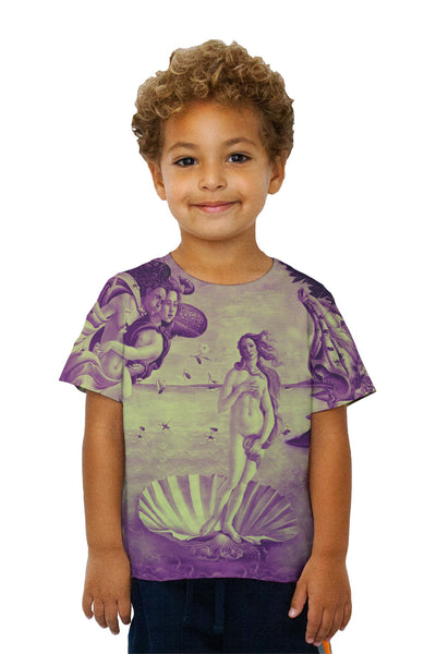 Kids Botticelli Venus - "Pop Art Green Mauve" (1486)&nbsp;Kids T-Shirt
