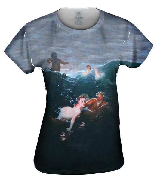 Arnold Bocklin - "Playing In The Waves" (1883) Womens Top