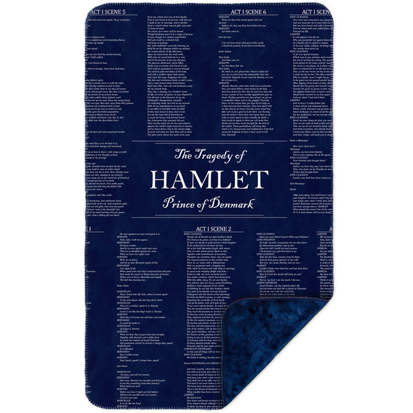William Shakespeare Literature - "The Tragedy Of Hamlet" (1560) MicroMink(Whip Stitched) Navy