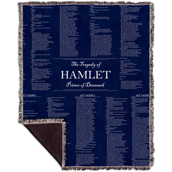 William Shakespeare Literature - "The Tragedy Of Hamlet" (1560) Woven Tapestry Throw