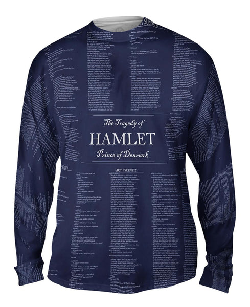 William Shakespeare Literature - "The Tragedy Of Hamlet" (1560) Mens Long Sleeve