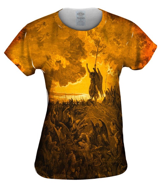 Gustave Dore - "Paradise Lost 3 Gold" (1857) Womens Top