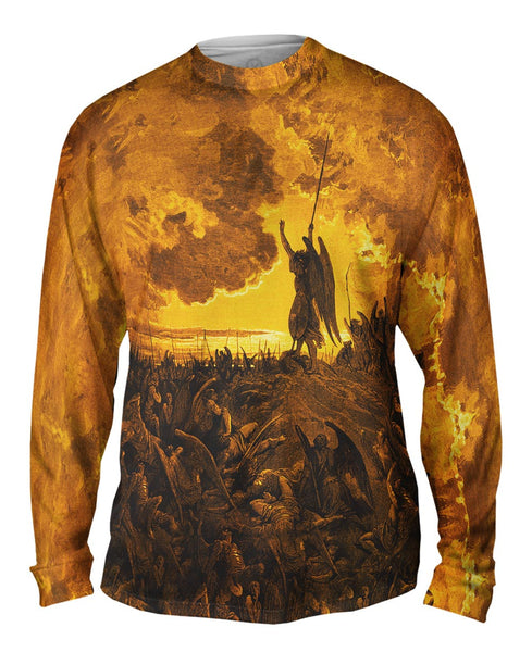 Gustave Dore - "Paradise Lost 3 Gold" (1857) Mens Long Sleeve