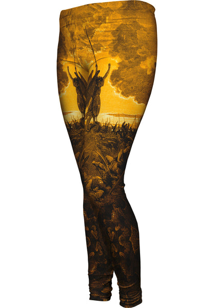 Gustave Dore - "Paradise Lost 3 Gold" (1857) Womens Leggings