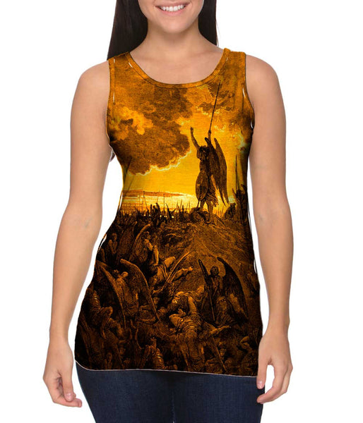 Gustave Dore - "Paradise Lost 3 Gold" (1857) Womens Tank Top