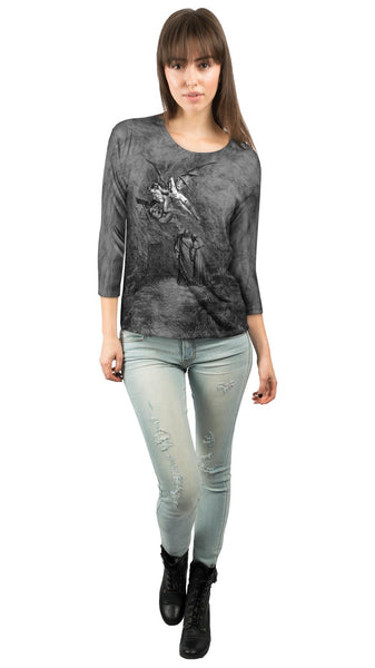 Gustave Dore - "The Inferno Canto 9" (1857) Womens 3/4 Sleeve