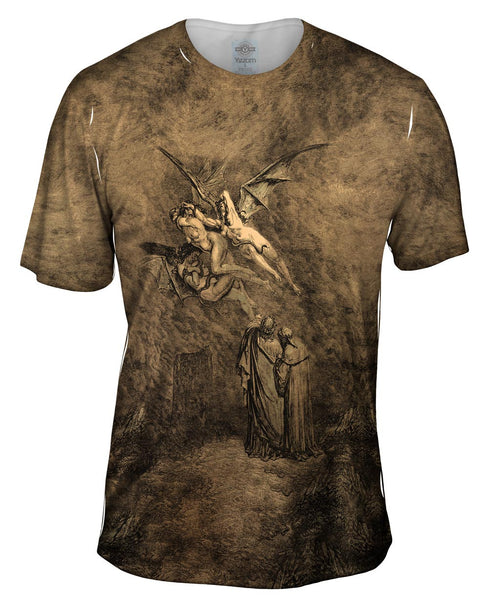 Gustave Dore - "The Inferno Canto 9 Antique" (1857) Mens T-Shirt