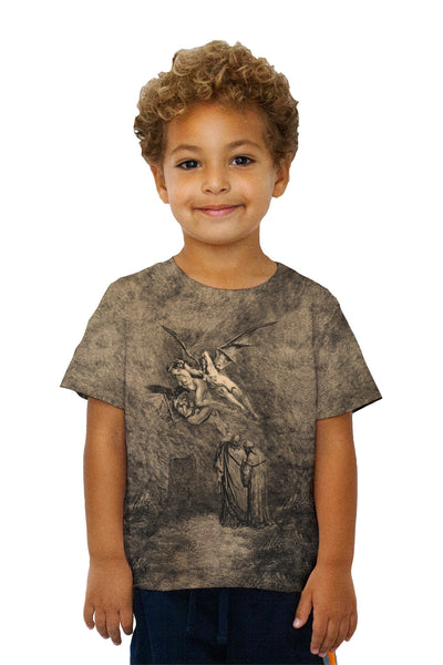 Kids Gustave Dore - "The Inferno Canto 9 Antique" (1857) Kids T-Shirt