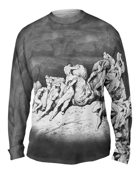 Gustave Dore - "The Hoarders And Wasters" (1857) Mens Long Sleeve