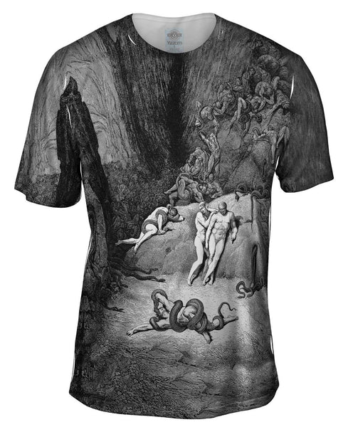 Gustave Dore - "The Inferno Canto 25" (1857) Mens T-Shirt