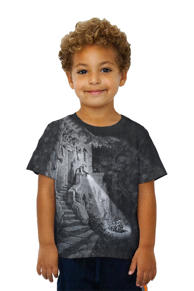 Kids Gustave Dore - "Light The Night Orphans" (1888) Kids T-Shirt