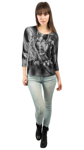 Gustave Dore - "The Art Of Immersion Fear Of Fiction" (1857)&nbsp;Womens 3/4 Sleeve