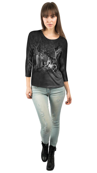 Gustave Dore - "The Inferno Canto 13" (1857) Womens 3/4 Sleeve