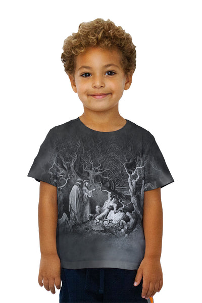 Kids Gustave Dore - "The Inferno Canto 13" (1857) Kids T-Shirt
