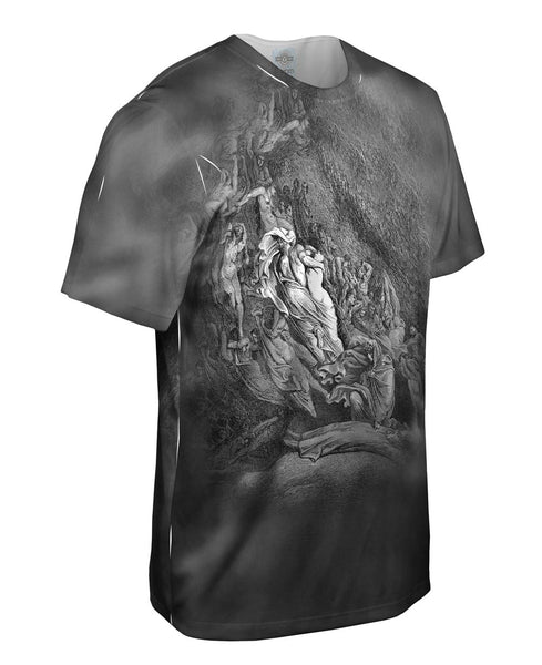 Gustave Dore - "Dantes Inferno Dante Has A Touch Of The Vapours" (1857)&nbsp;Mens T-Shirt