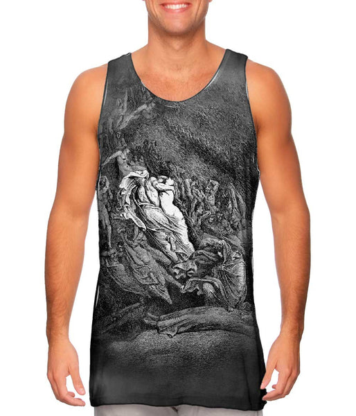 Gustave Dore - "Dantes Inferno Dante Has A Touch Of The Vapours" (1857) Mens Tank Top