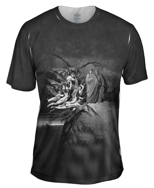 Gustave Dore - "The Inferno Canto 21" (1857) Mens T-Shirt