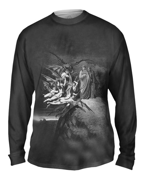 Gustave Dore - "The Inferno Canto 21" (1857) Mens Long Sleeve