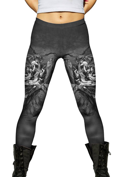 Gustave Dore - "The Inferno Canto 21" (1857) Womens Leggings
