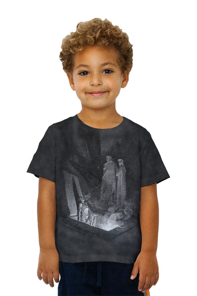 Kids Gustave Dore - "The Inferno Canto 10" (1857) Kids T-Shirt