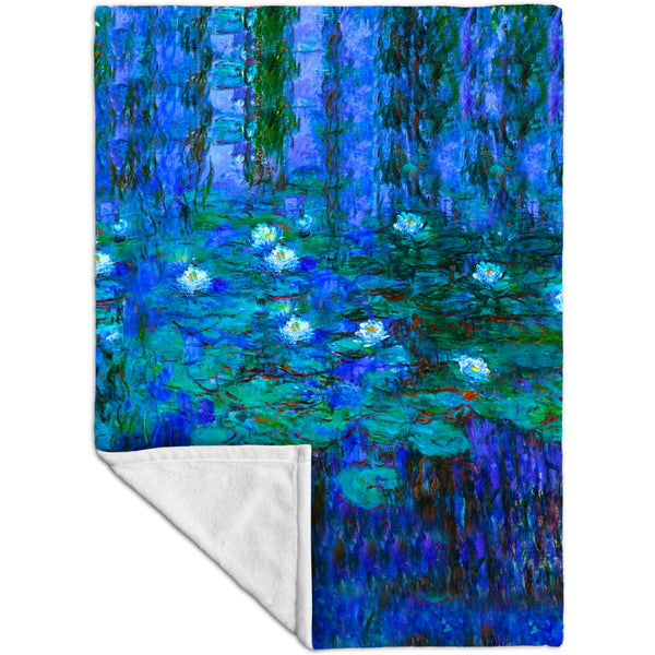 Claude Monet - "Blue Water Lilies" (1916) Velveteen (MicroFleece)