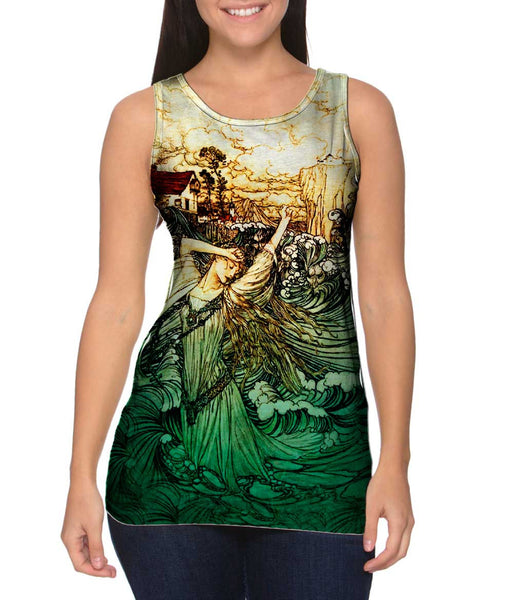Arthur Rackham - "Lost In The Danube" Womens Tank Top