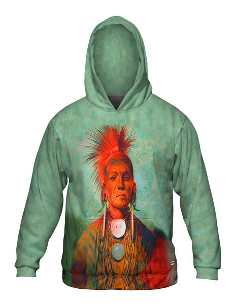 Native American Art - "See Non Ty A An Iowa Medicine Man" (1844) Mens Hoodie Sweater