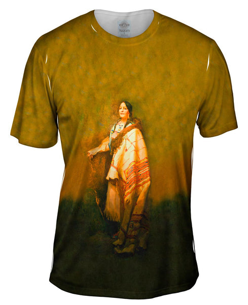 Native American Art - "Handsome Morning A Dakota" (1921) Mens T-Shirt