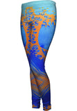 Pop Art Hokusai - "The Great Wave Orange Blue " (1830)