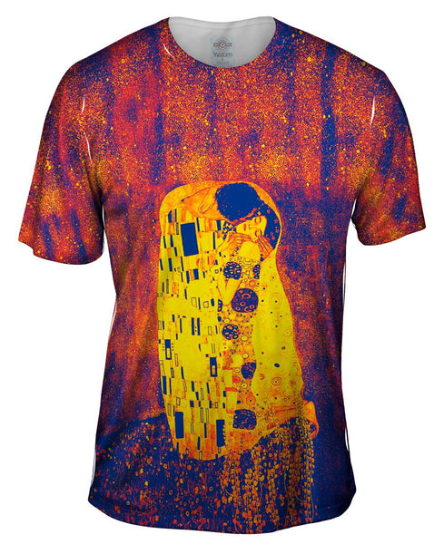 Pop Art Pop Art Klimt - "The Kiss Blue And Yellow" (1907) Mens T-Shirt