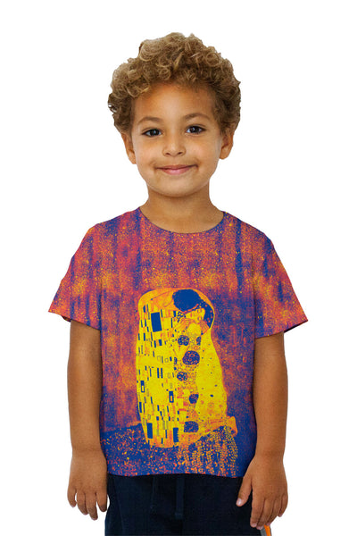 Kids Pop Art Pop Art Klimt - "The Kiss Blue And Yellow" (1907)&nbsp;Kids T-Shirt