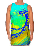 Pop Art Hokusai - "The Great Wave Blue Yellow" (1830)