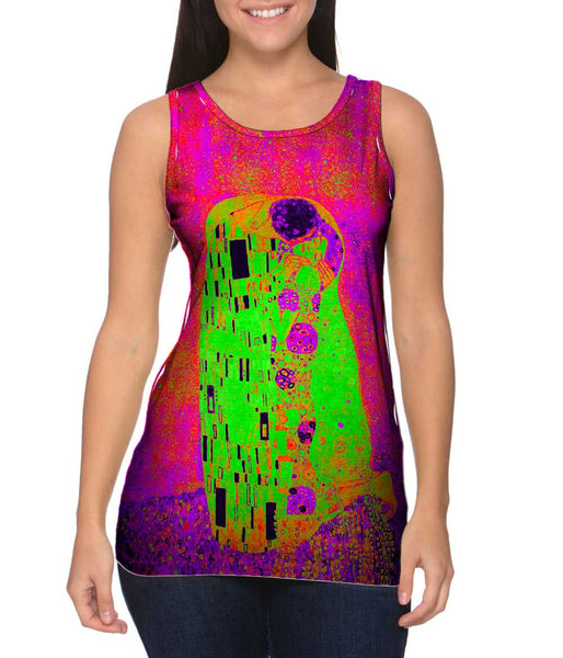 Pop Art Klimt - "The Kiss Hotpink" (1907)&nbsp;Womens Tank Top
