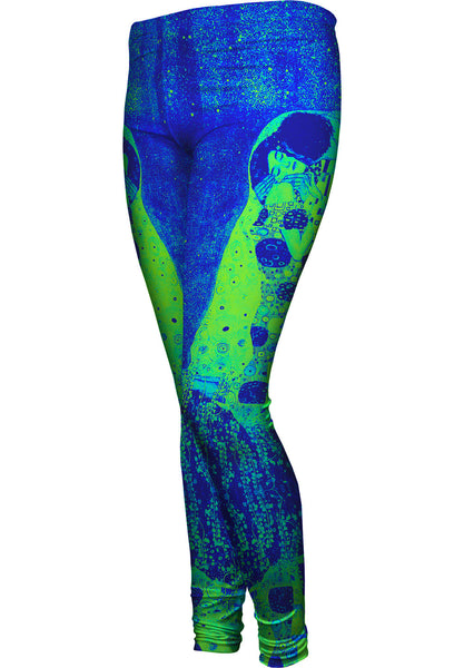 Pop Art  Pop Art Klimt - "The Kiss Blue And Green" (1907)&nbsp;Womens Leggings
