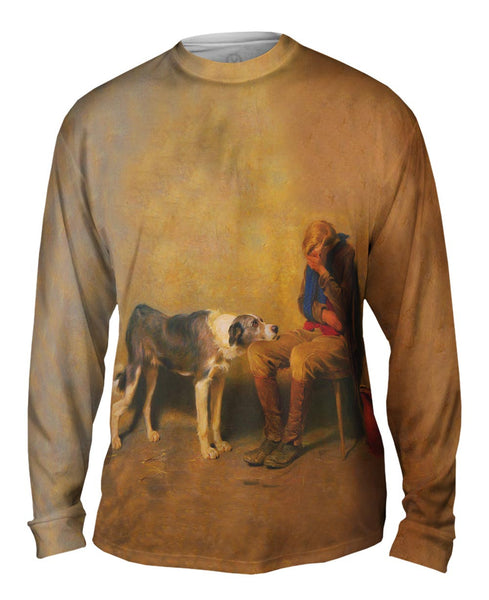 Briton Riviere - "Fidelity" (1869) Mens Long Sleeve