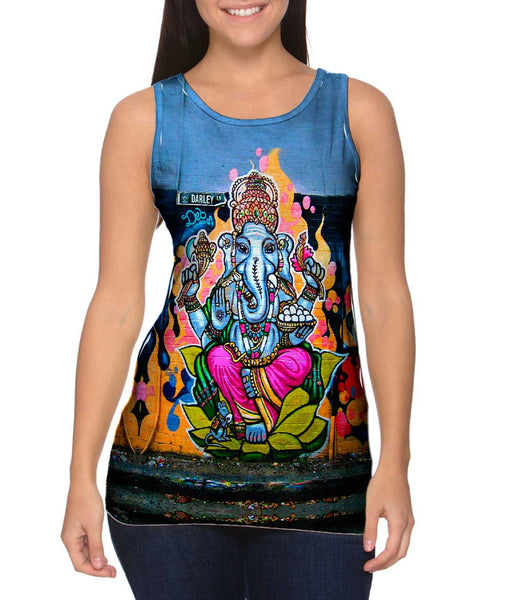 India - "Ganesha Hindu God" Womens Tank Top