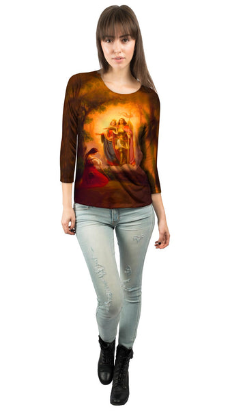 The Maid of Orléans - "Joan Of Arc And The Angels" (1843) Womens 3/4 Sleeve