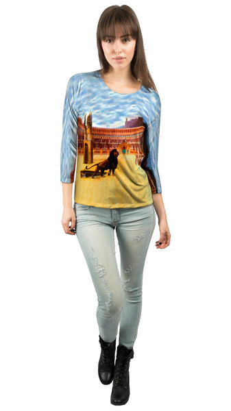 Jean-Leon Gerome - "Christian Martyrs Last Prayer" (1883) Womens 3/4 Sleeve