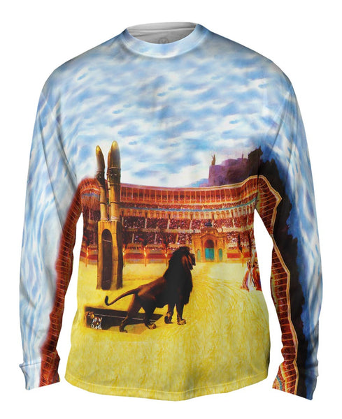 Jean-Leon Gerome - "Christian Martyrs Last Prayer" (1883) Mens Long Sleeve