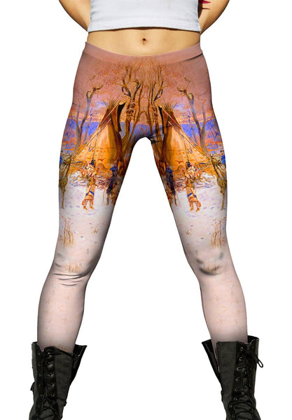 Charles Marion Russell - "Indian Hunters Return" (1900)&nbsp;Womens Leggings