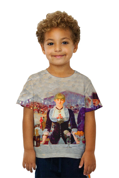 Kids Edouard Manet - "A Bar At The Folies Bergere" (1882)&nbsp;Kids T-Shirt