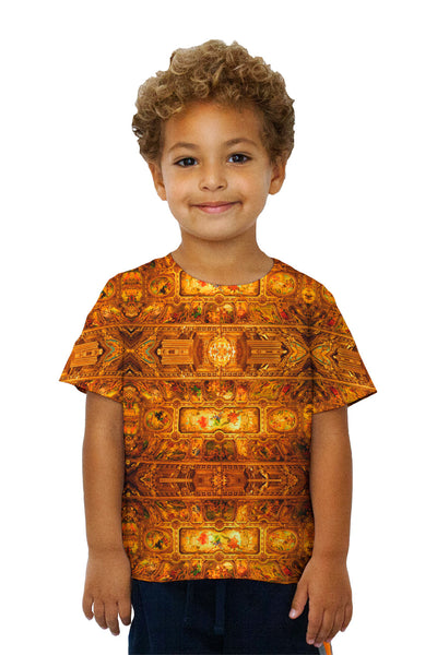 Kids Michelangelo - "Gold Sistine Chapel" (1512) Kids T-Shirt
