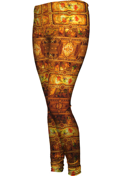 Michelangelo - "Gold Sistine Chapel" (1512) Womens Leggings