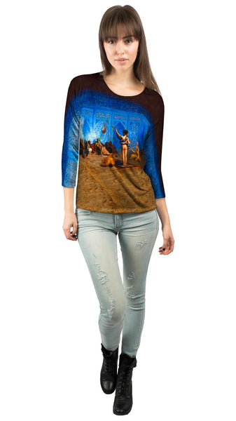 Jean-Leon Gerome - "Snake Charmer" (1870) Womens 3/4 Sleeve
