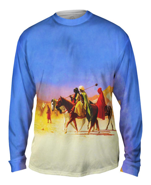 Jean-Leon Gerome - "Arabs Crossing The Desert" (1870) Mens Long Sleeve