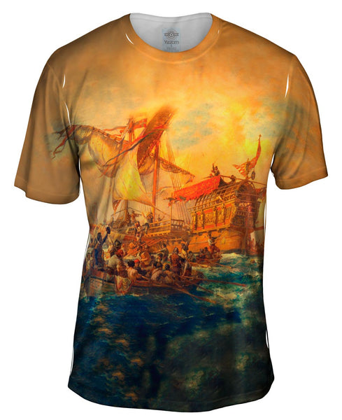 Bernard Finnigan - "Gribble Attack On A Spanish Treasure Ship " (1620) Mens T-Shirt