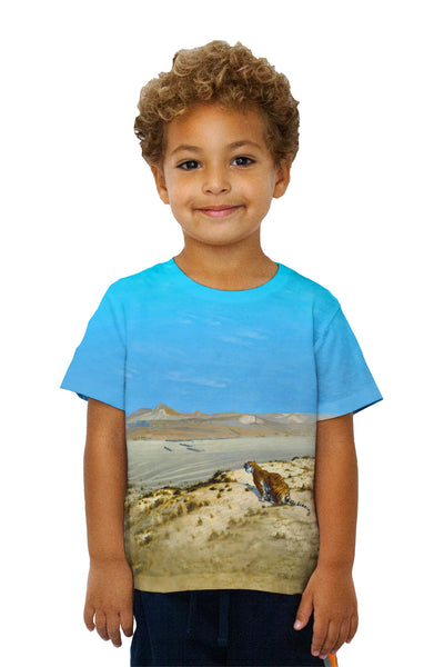Kids Jean-Leon Gerome - "Tiger On The Watch" (1888)&nbsp;Kids T-Shirt