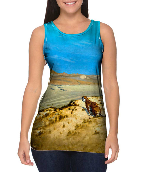 Jean-Leon Gerome - "Tiger On The Watch" (1888)&nbsp;Womens Tank Top