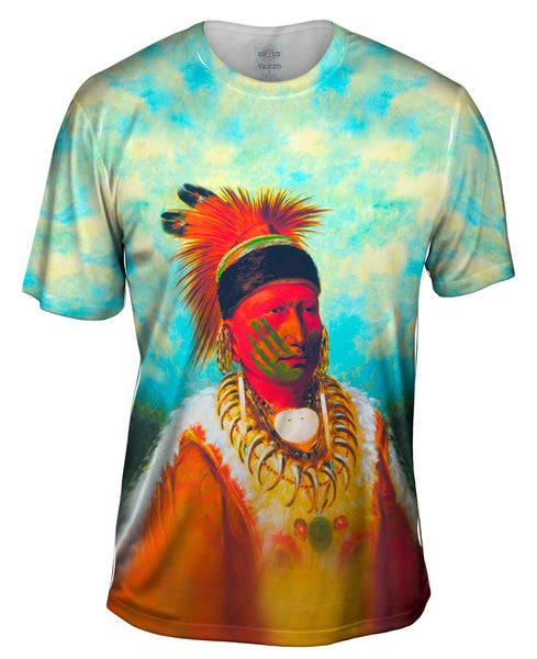 Native American Art - "The White Cloud Head Chief Of The Iowas" (1844) Mens T-Shirt