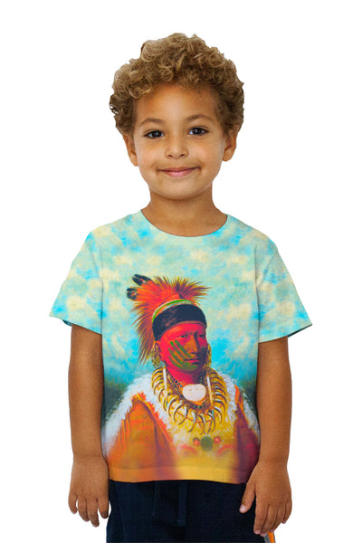 Kids Native American Art - "The White Cloud Head Chief Of The Iowas" (1844) Kids T-Shirt